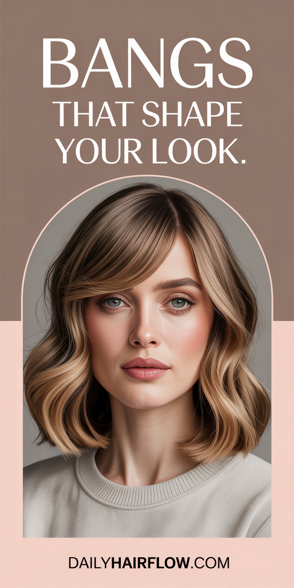 Side Swept Bangs with Medium Length