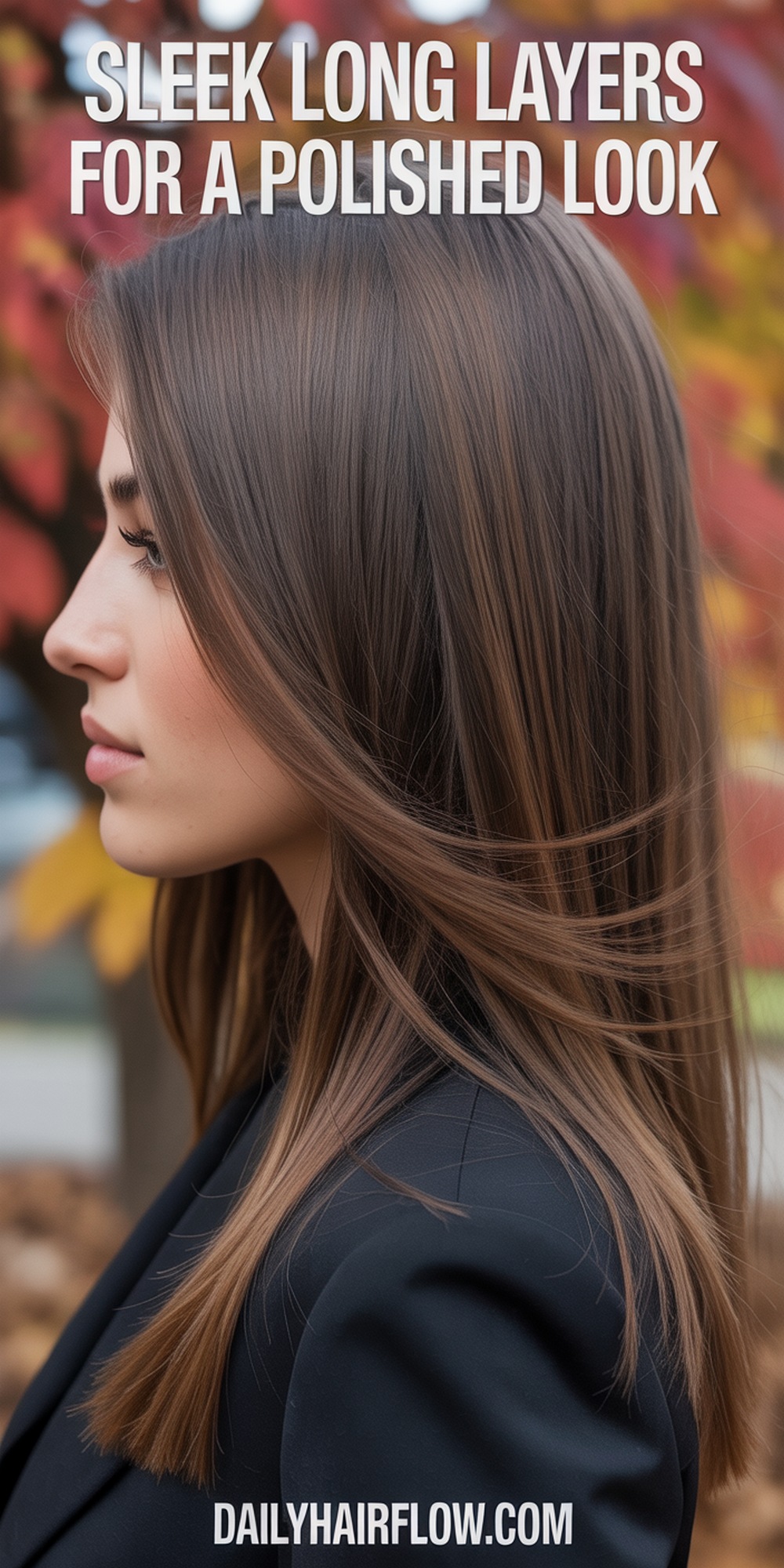 Sleek Long Layers for a Polished Look