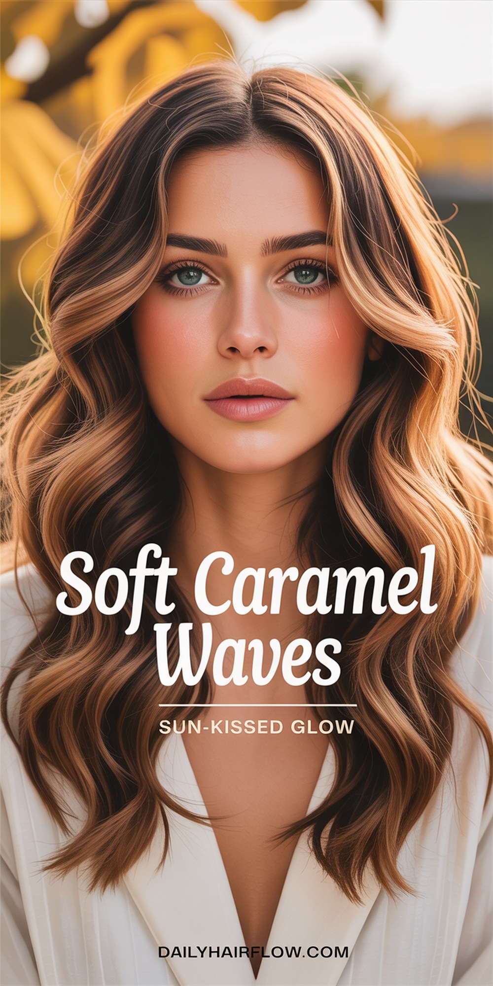 Soft Caramel Waves for a Sun Kissed Glow