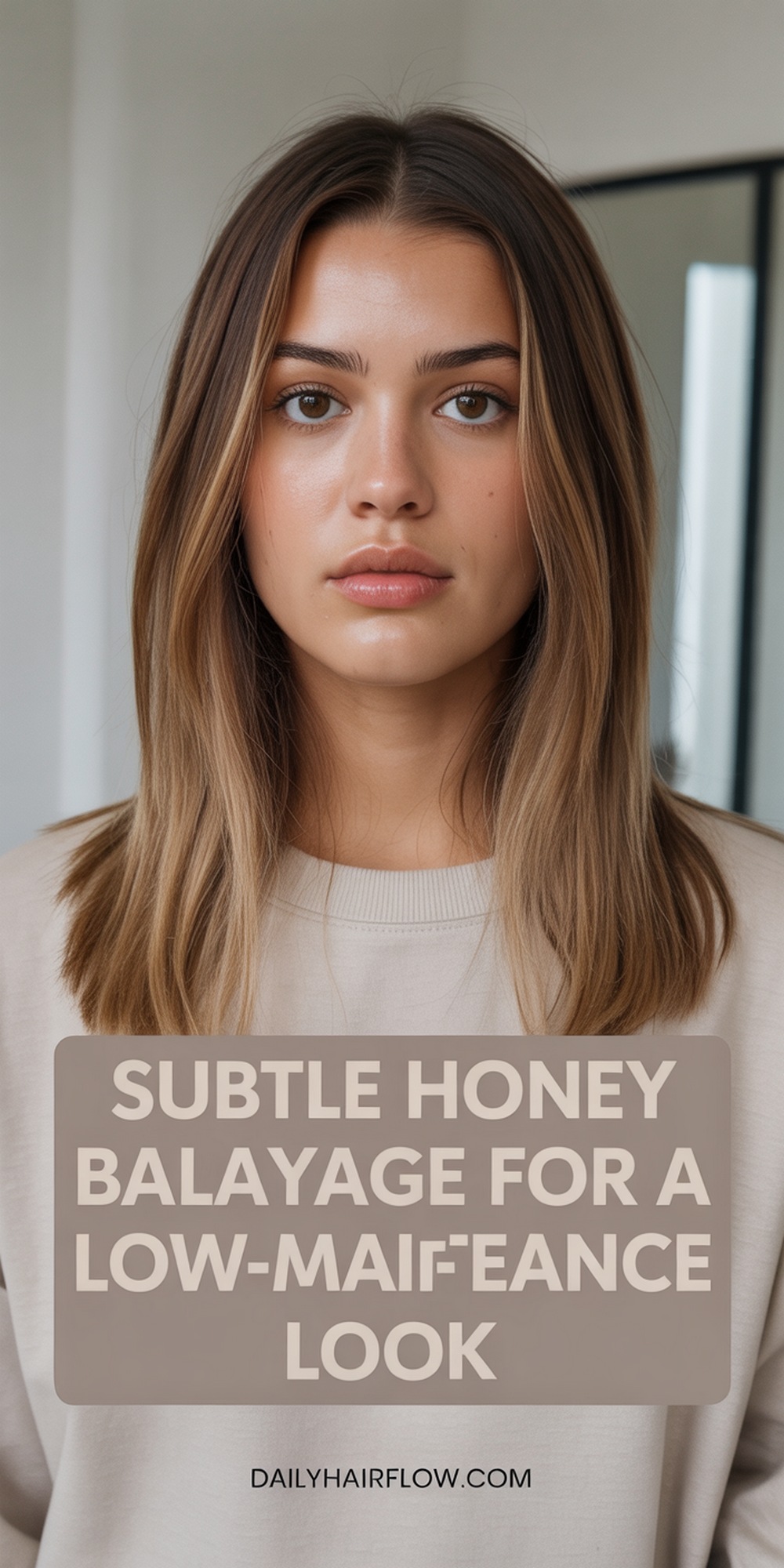 Subtle Honey Balayage for a Low Maintenance Look