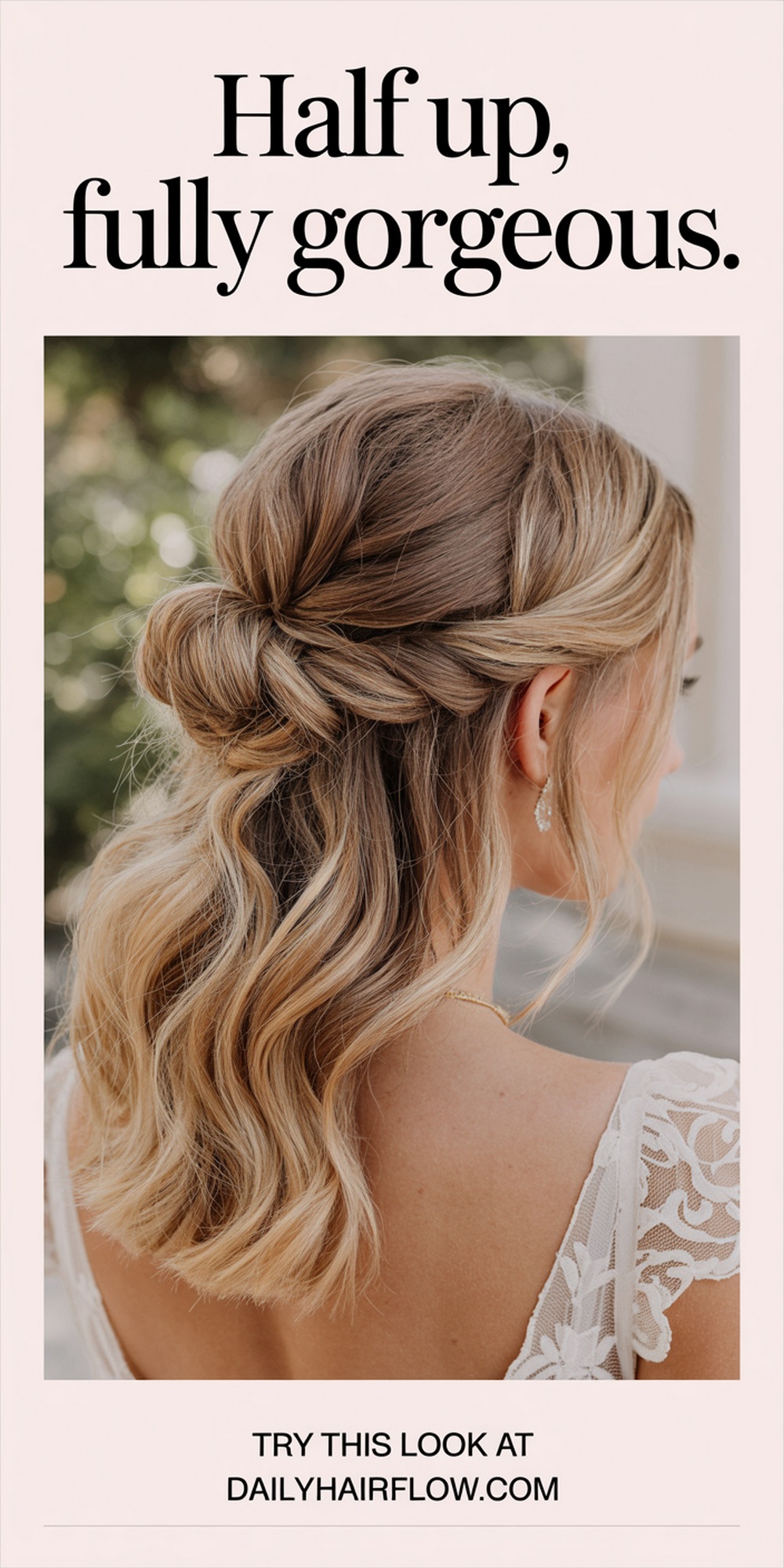 Textured Half Up Knot with Volume