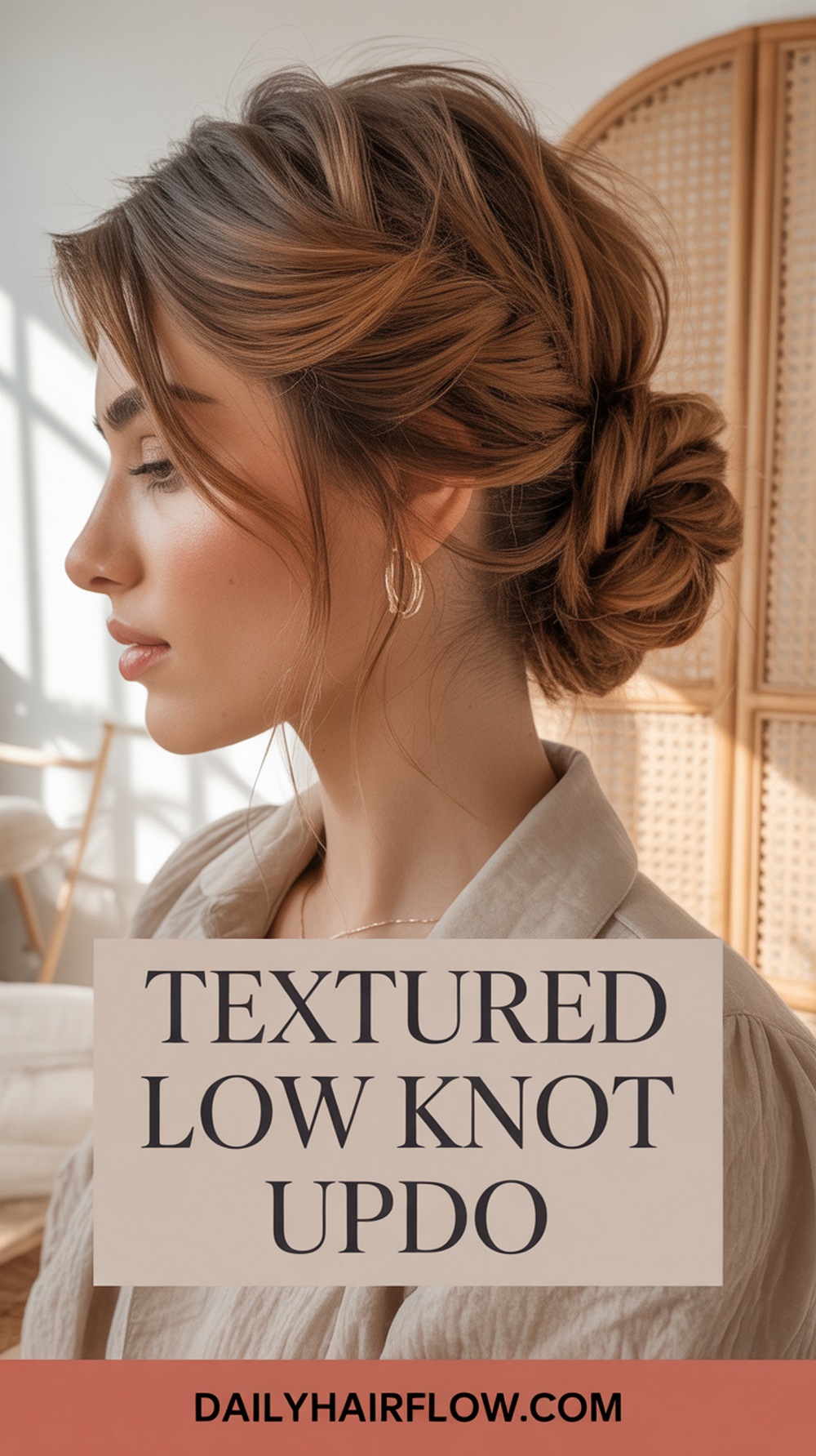 Textured Low Knot Updo