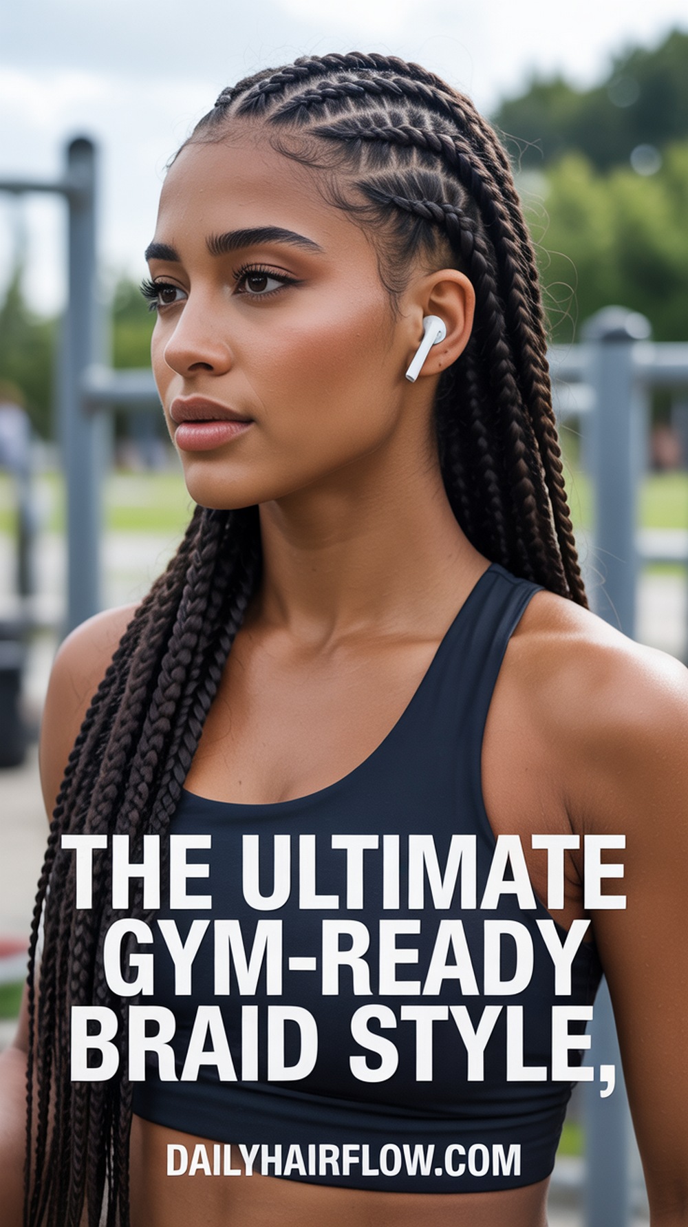 Tight Dutch Pigtails for a Sporty Vibe