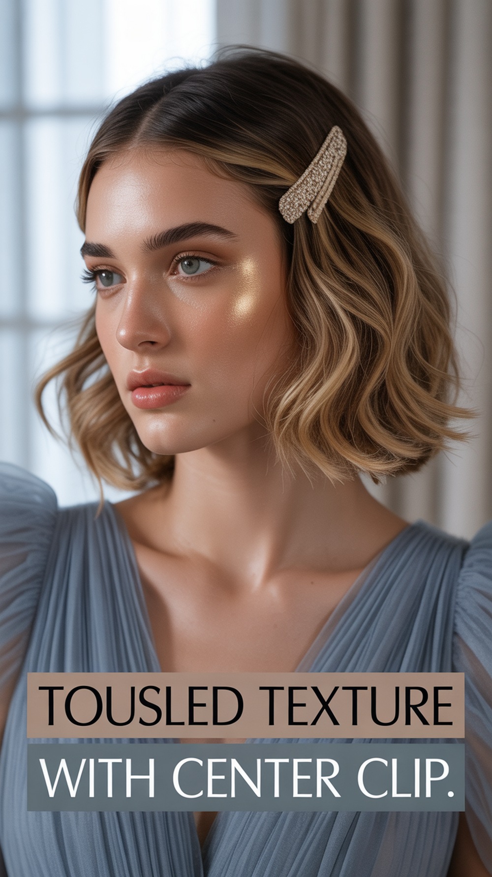 Tousled Texture with Center Clip