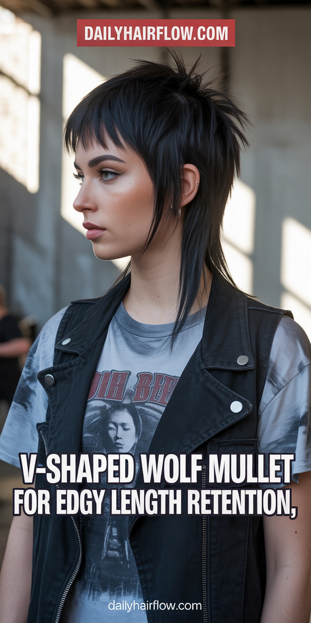 V Shaped Wolf Mullet for Edgy Length Retention
