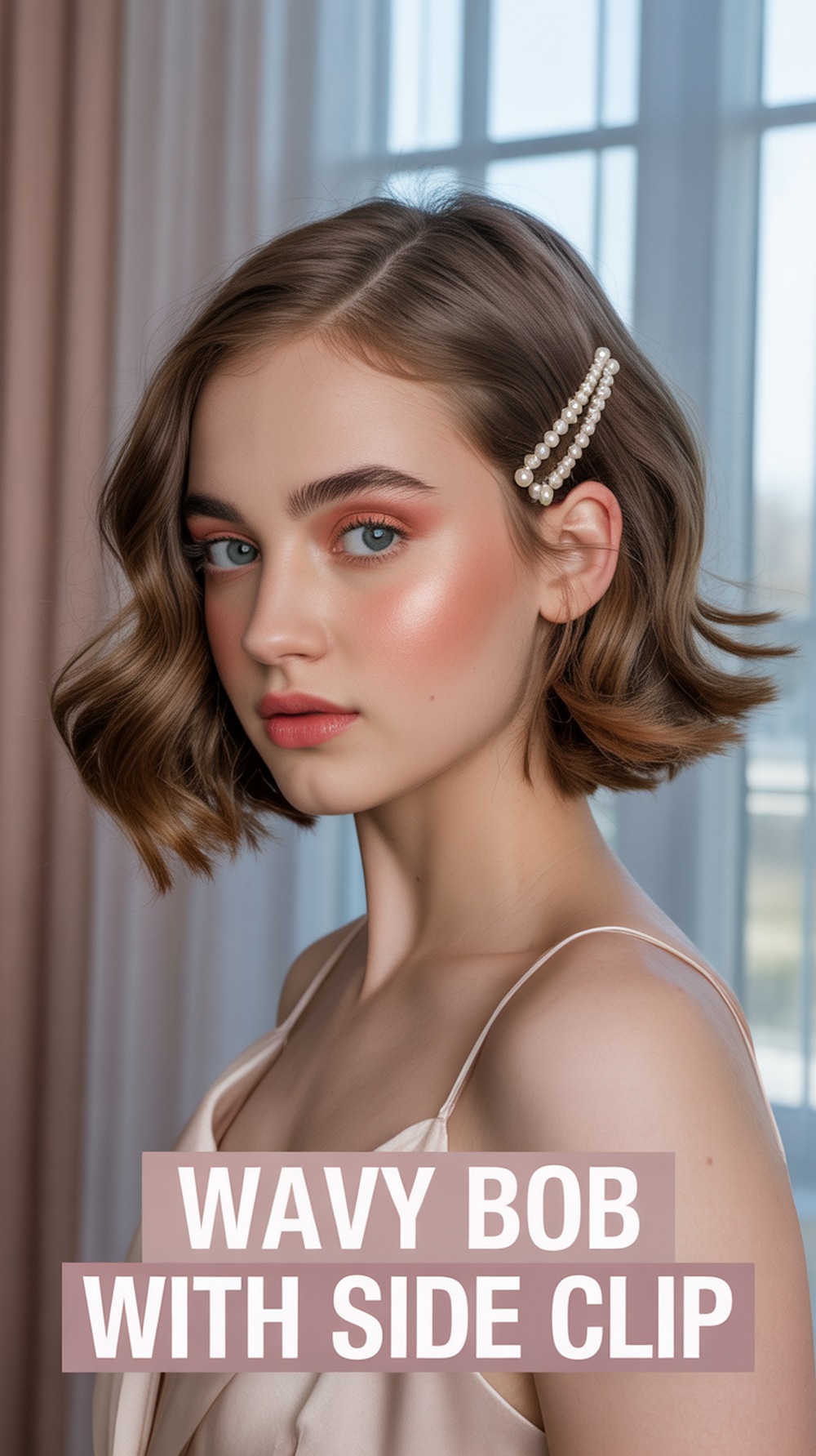 Wavy Bob with Side Clip