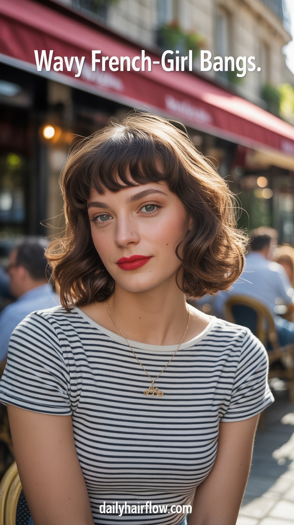 Wavy French‑Girl Mini Bangs