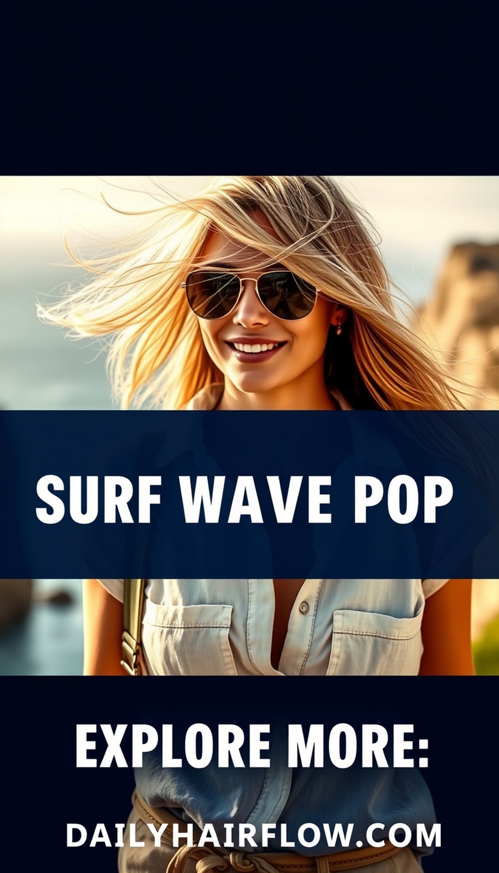 Windswept Surf Waves Accented by Chunky Money Pieces