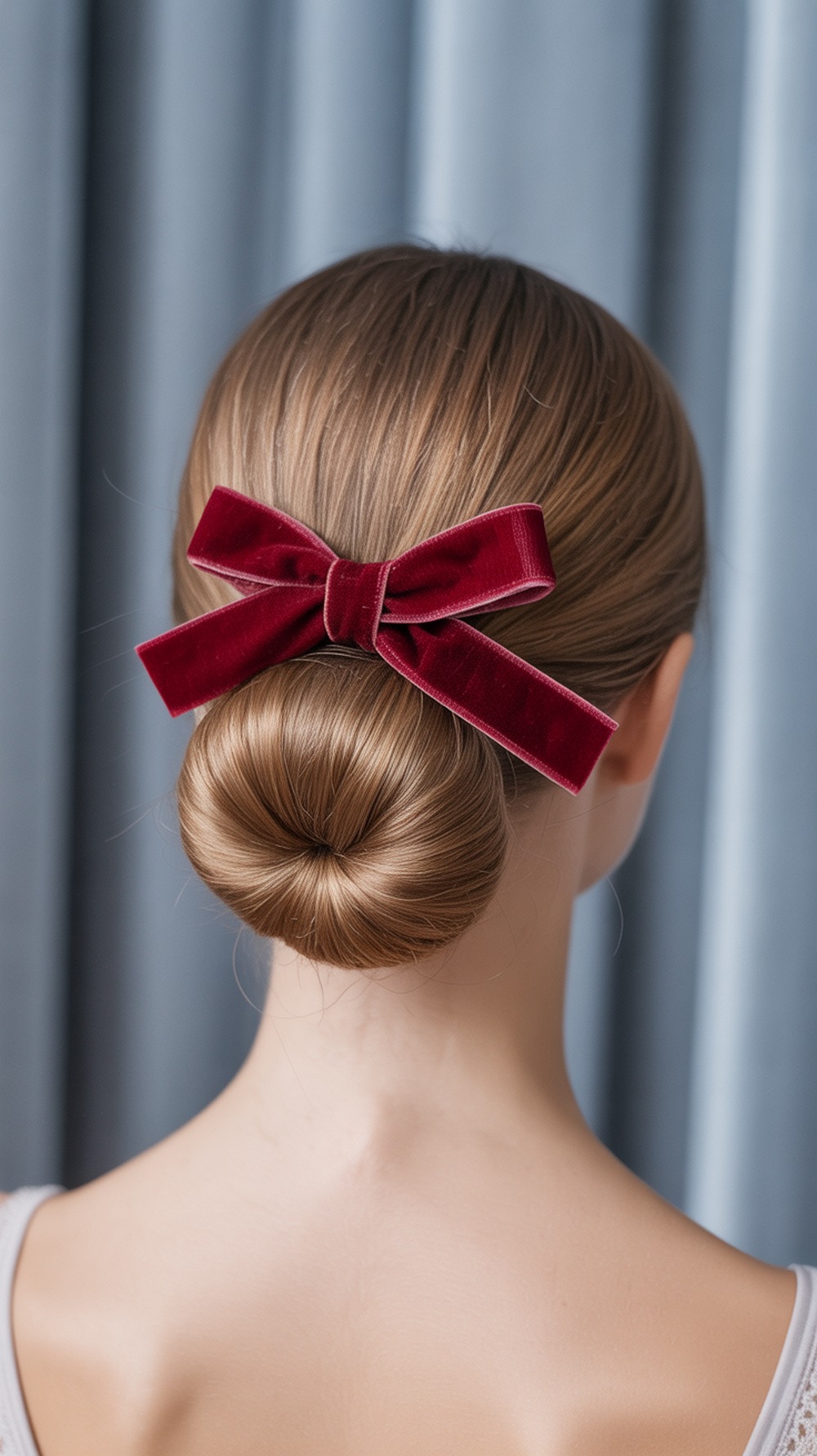 Ballerina Bun with Velvet Bow