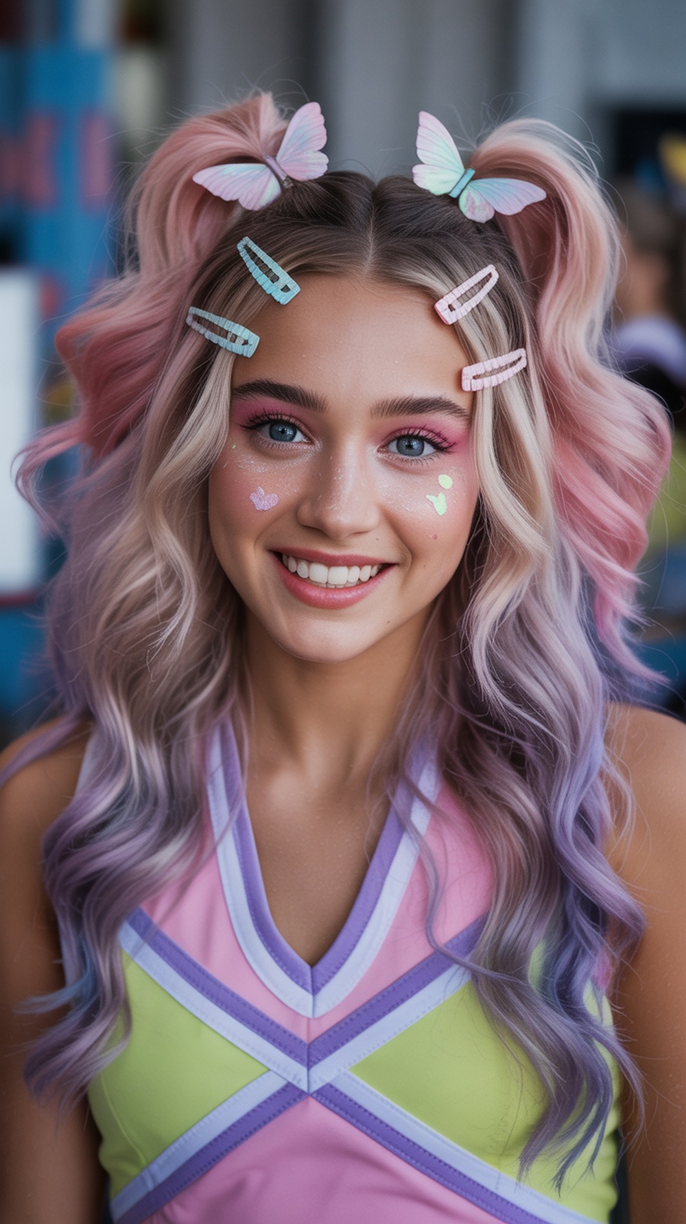 Butterfly Clips Cheer Hairstyle