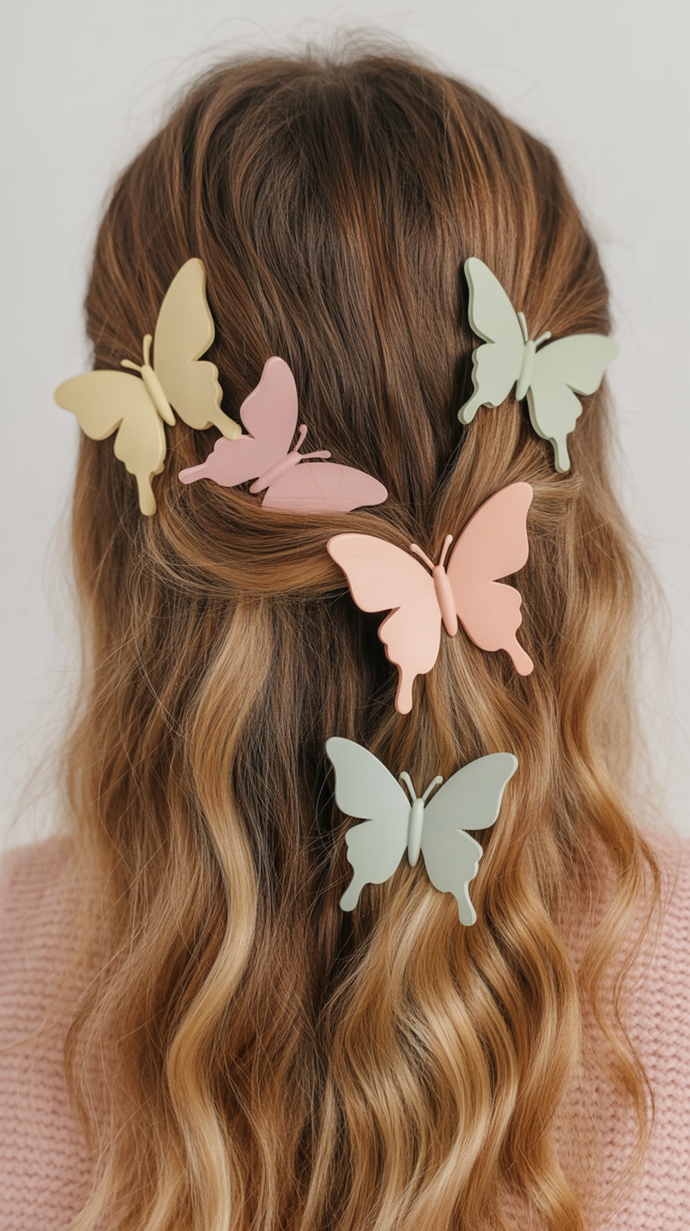 Butterfly Clips in Loose Hair