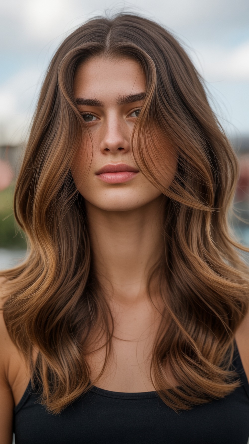 Caramel Haze on Natural Brown Base