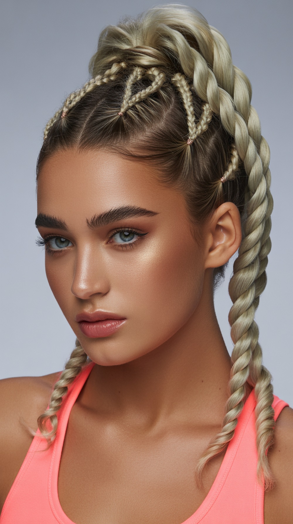 Cheerleader Rope Twist Hairstyle