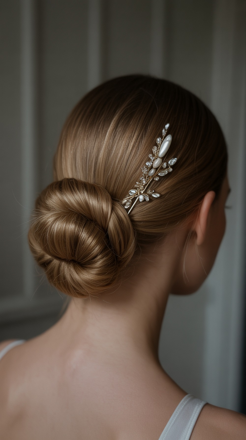 Chignon with Jeweled Hair Stick