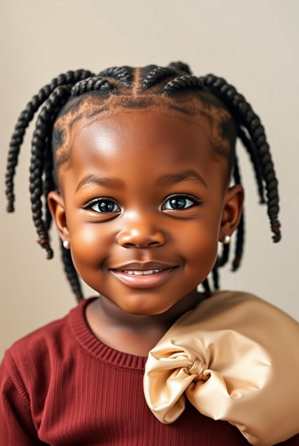 Classic box braids for kids