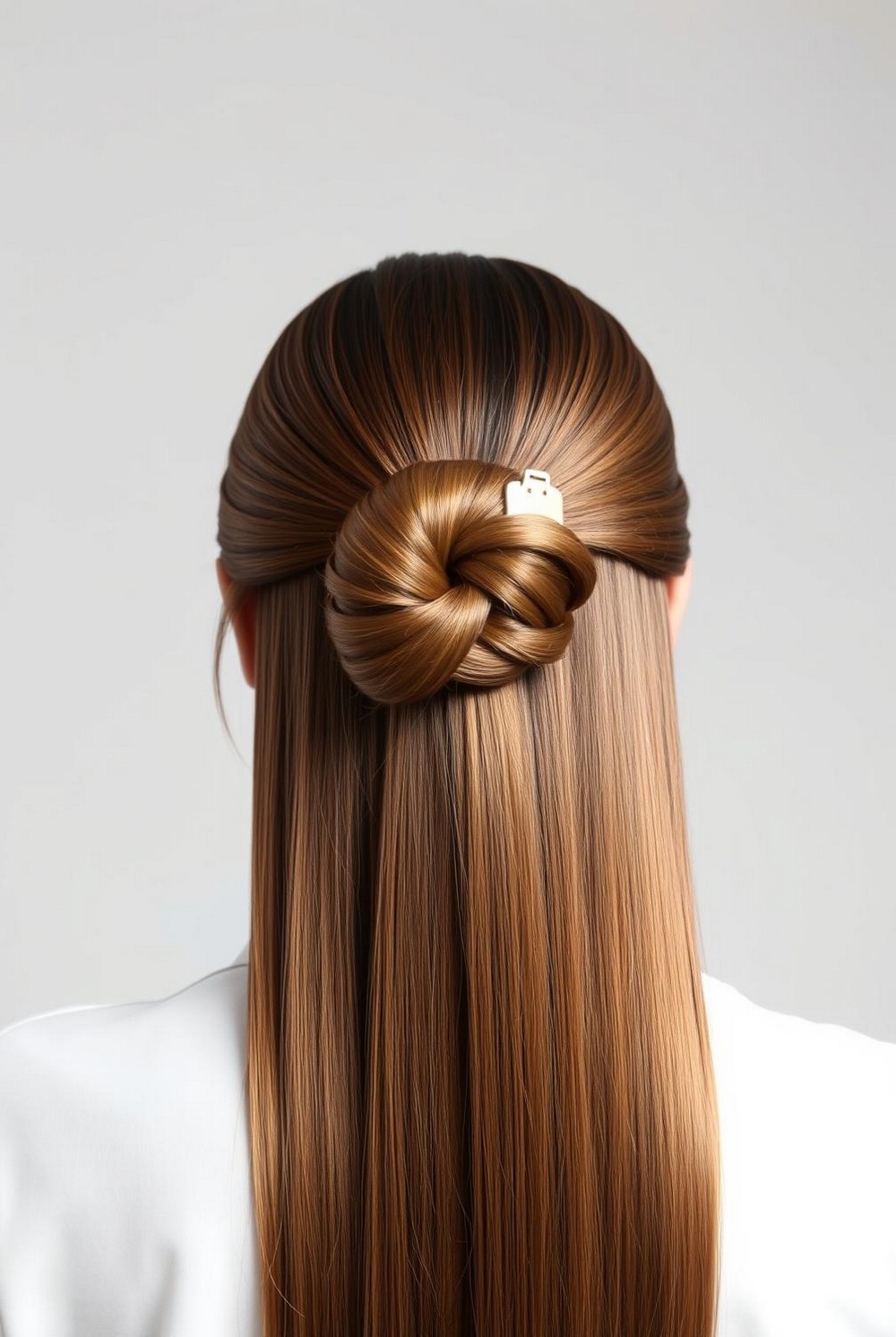 Claw Clip French Twist on Straight Hair