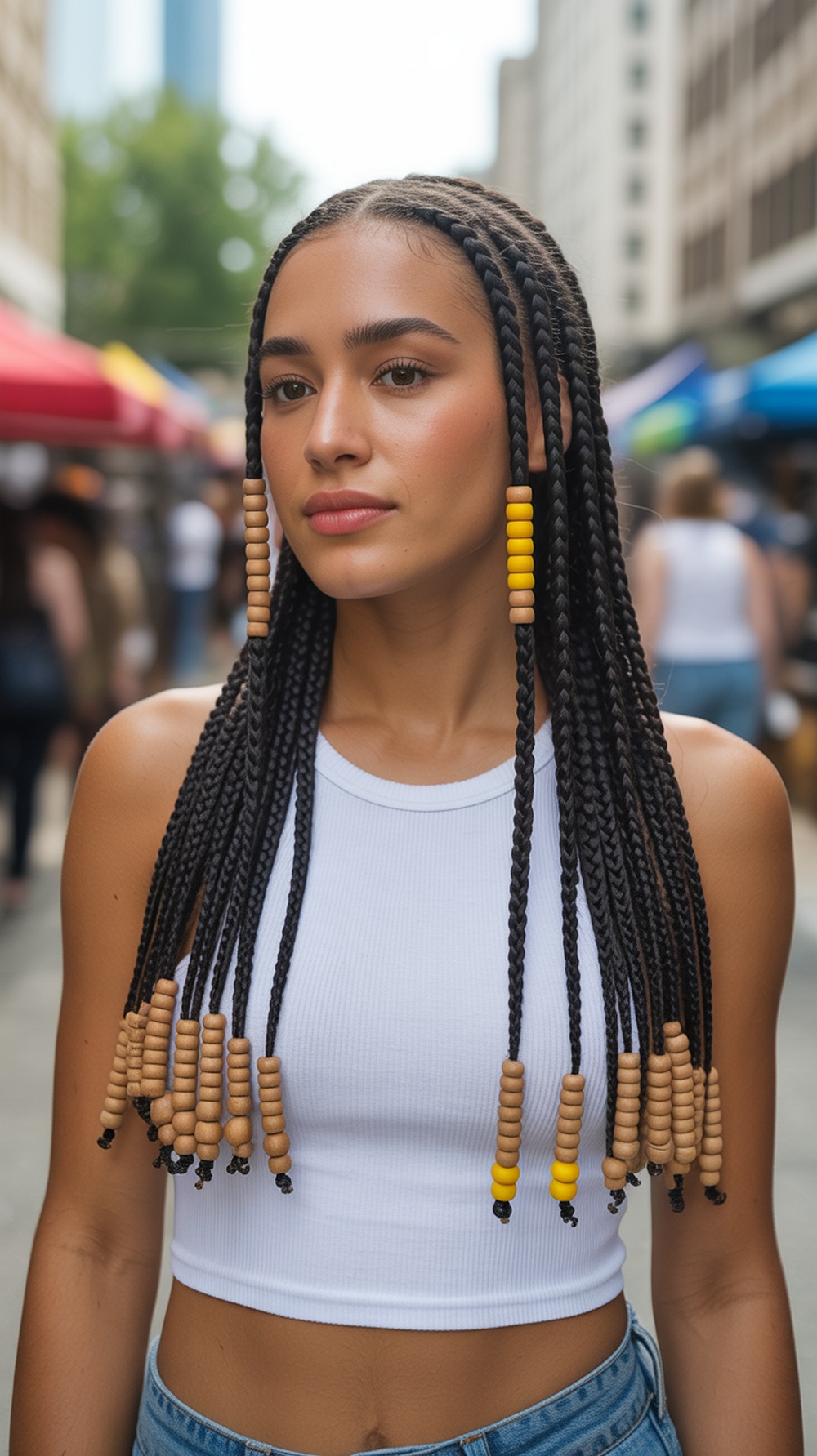 Cornrow Braids with Beads