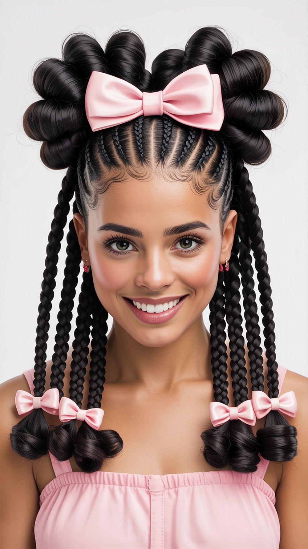 Cornrows to Curly Puffs