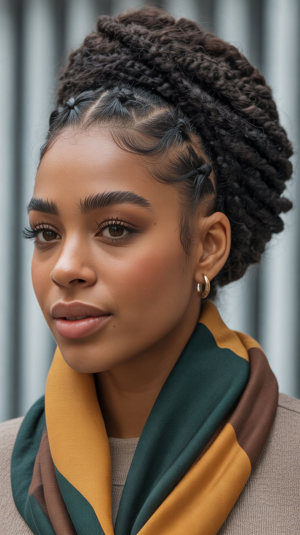 Crown Twist on Natural Hair Hiking Hairstyle