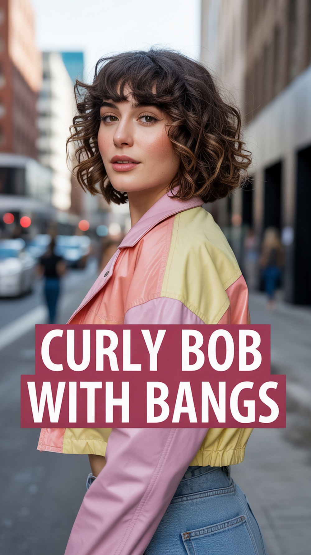 Curly Bob with Bangs