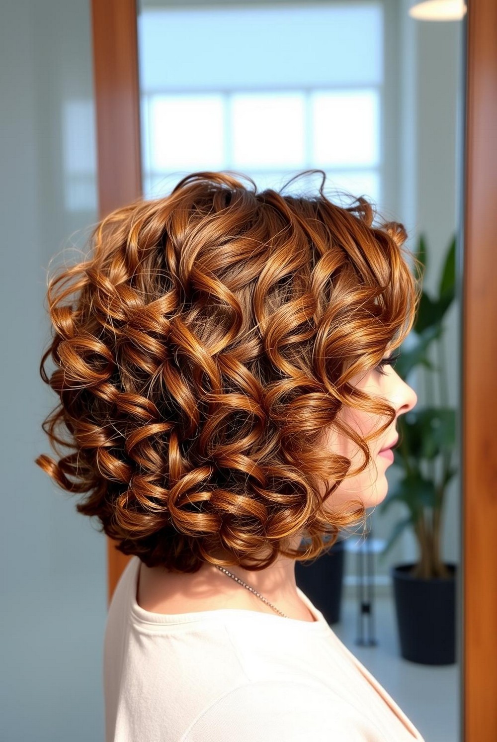 Curly Stacked Bob