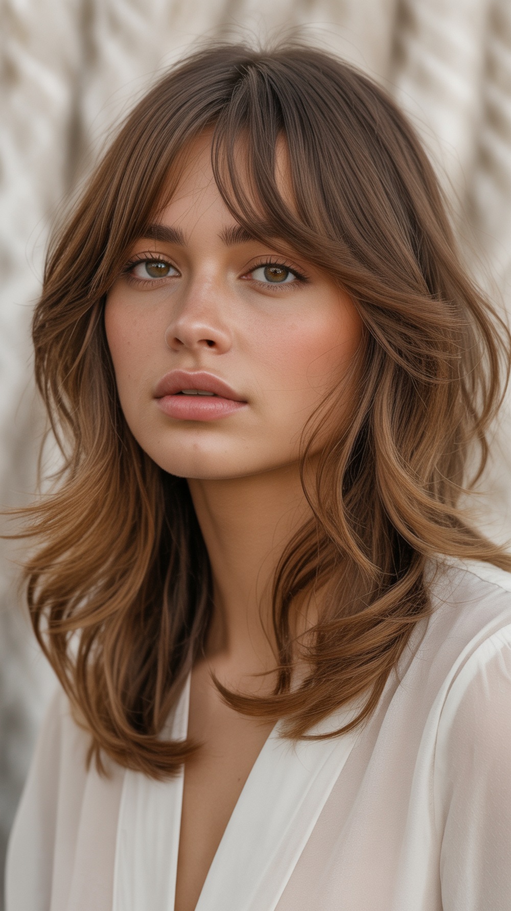 Curtain Bangs and Layers That Frame Perfectly