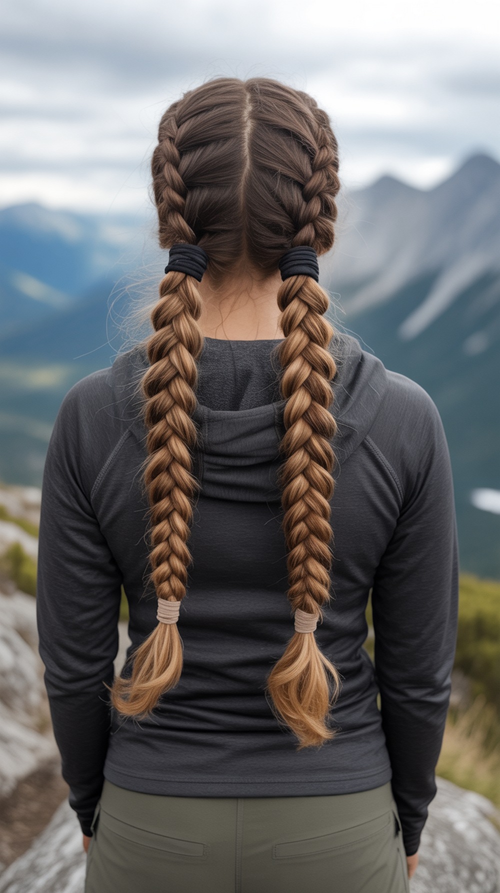 Double Dutch Braids Hiking Hairstyle