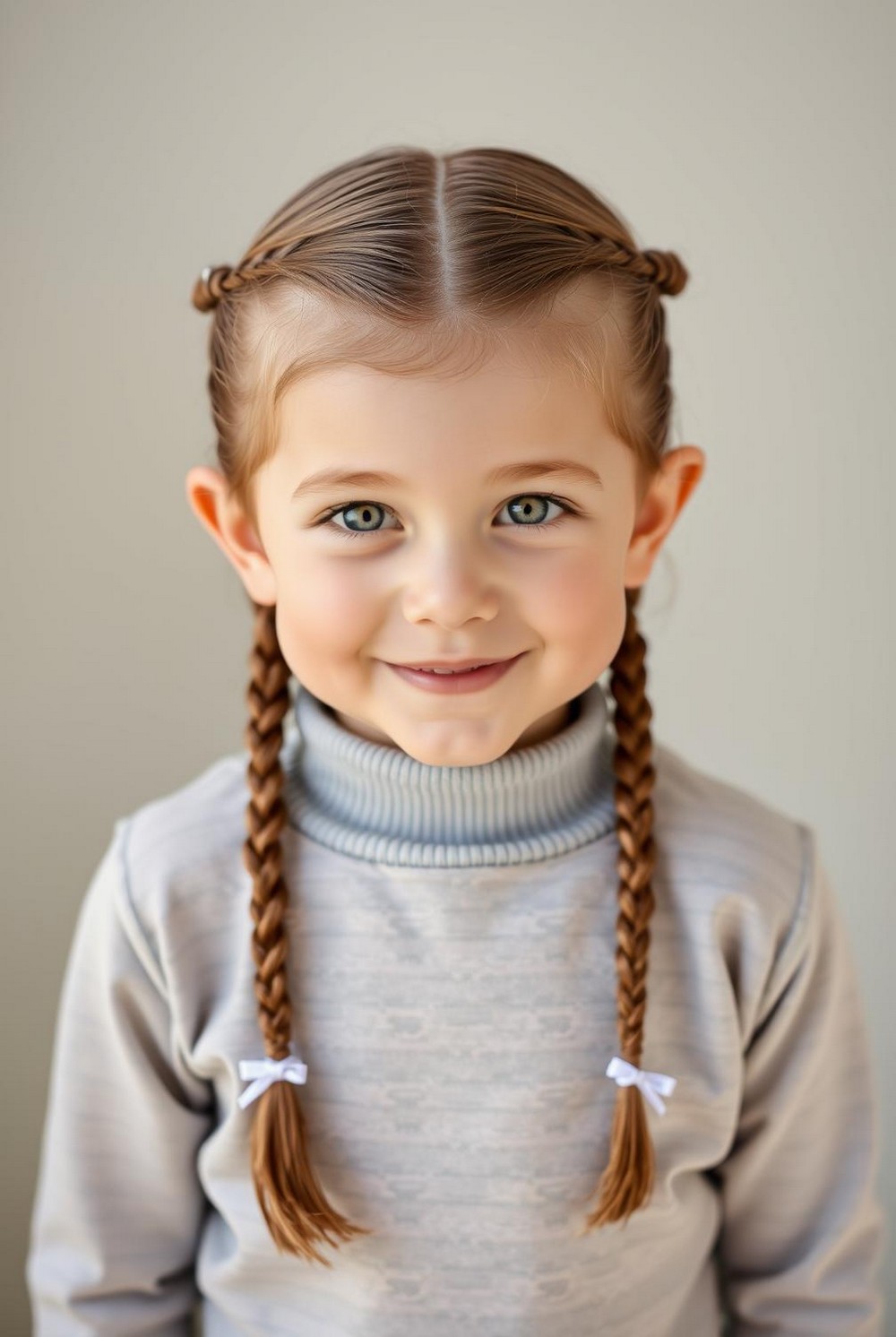 Dutch pigtail braids for kids