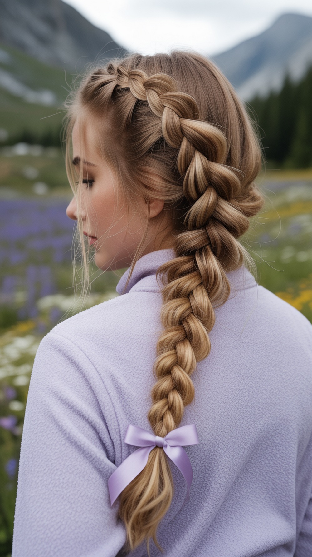 Fishtail Side Braid Hiking Hairstyle