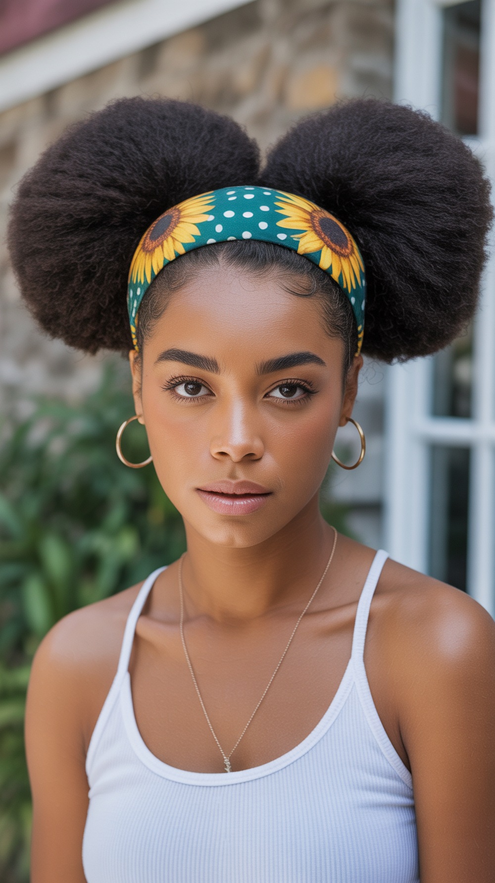 Fluffy Afro Puffs with Headband