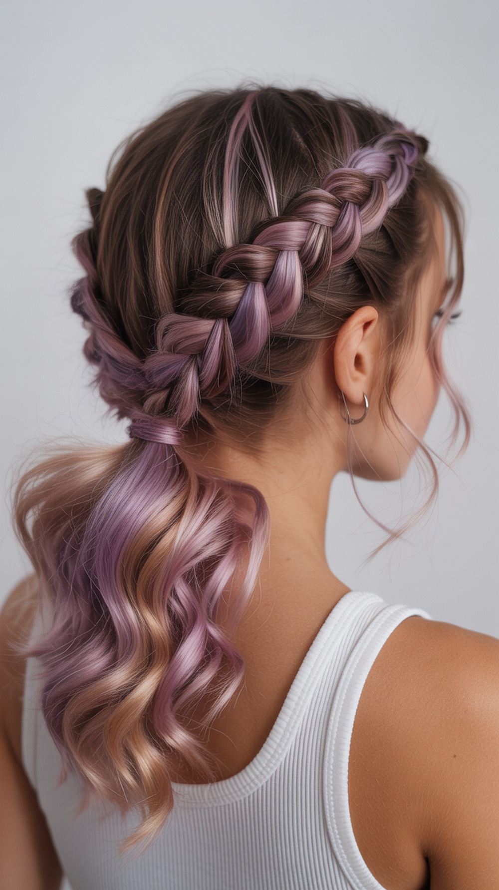 French Braid Crown Cheer Hairstyle