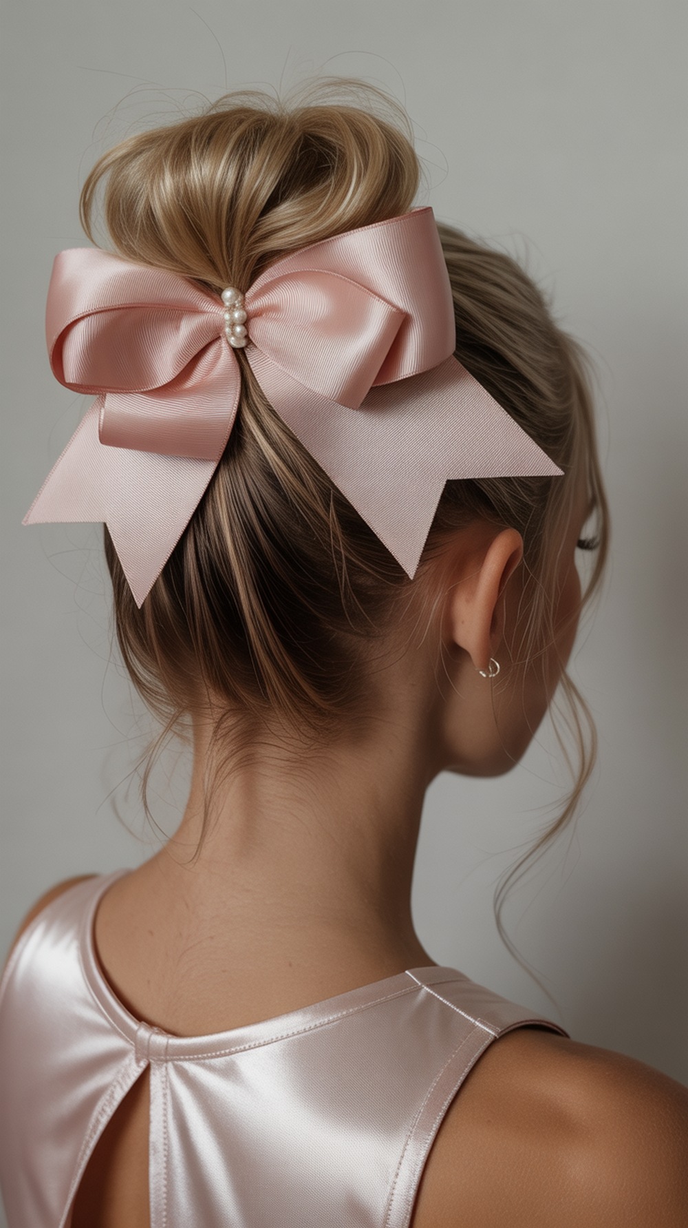 French Twist with Ribbon Cheer Hairstyle