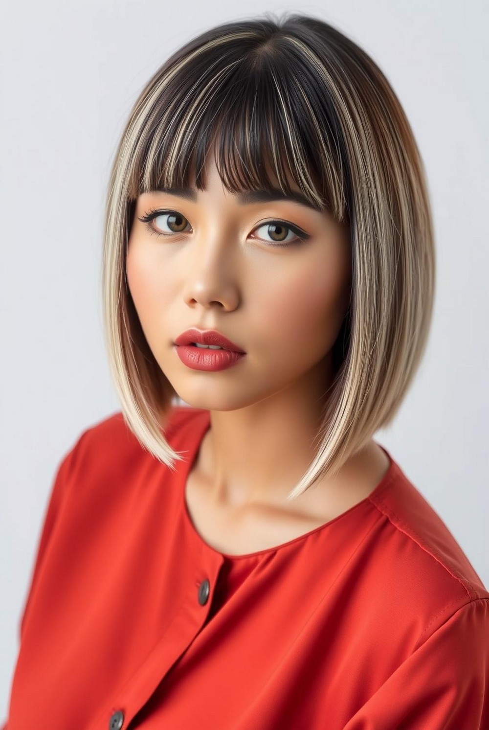 French bob with micro bangs