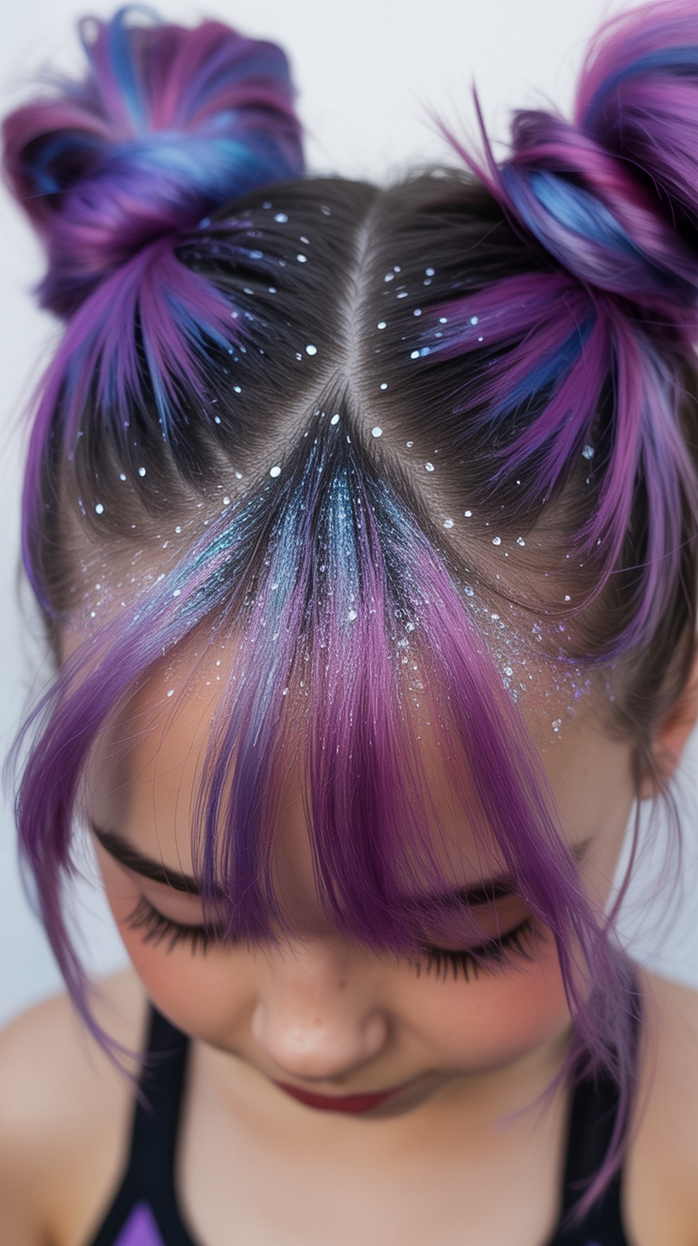 Glitter Roots Cheer Hairstyle