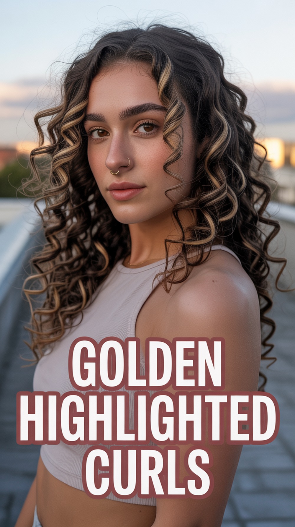 Golden Highlighted Curls