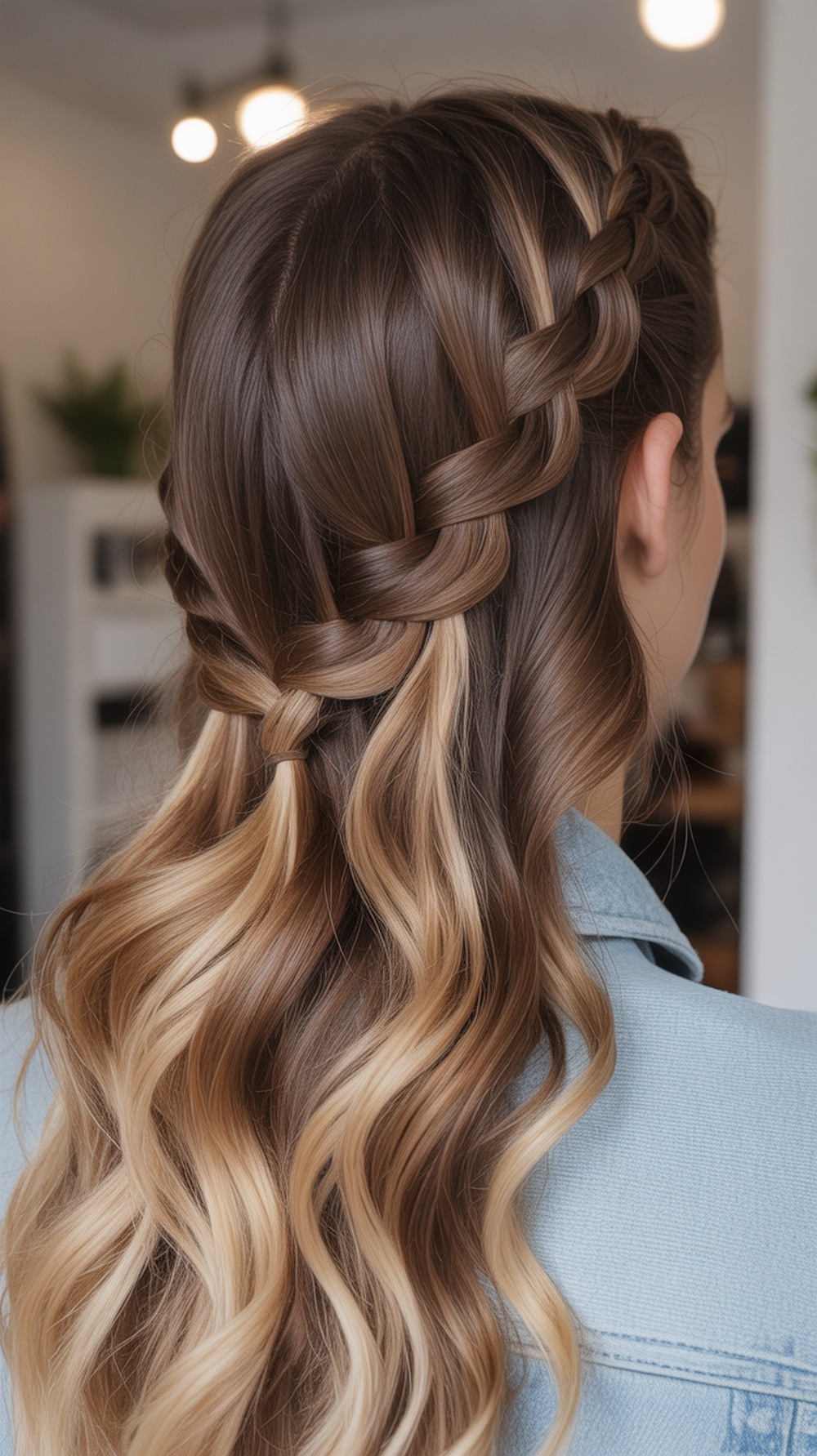 Half Up Half Down Rope Braid