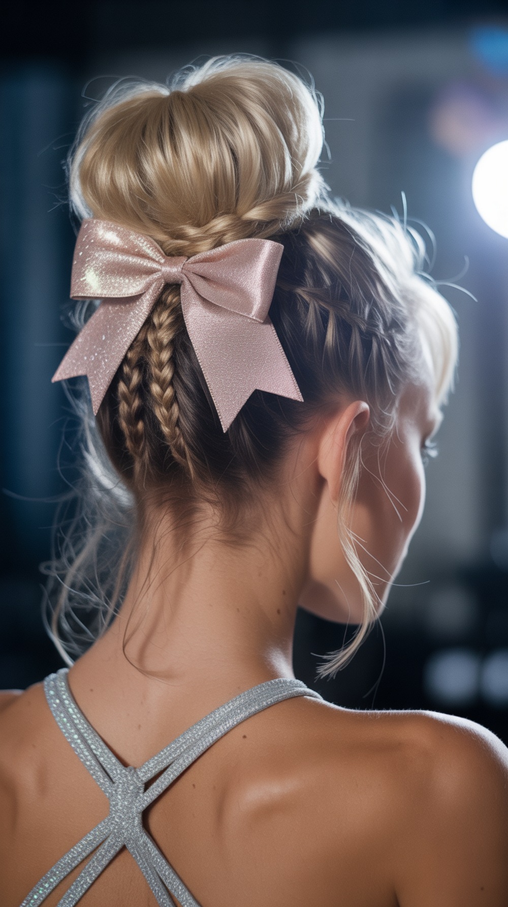 High Wrapped Bun Cheer Hairstyle