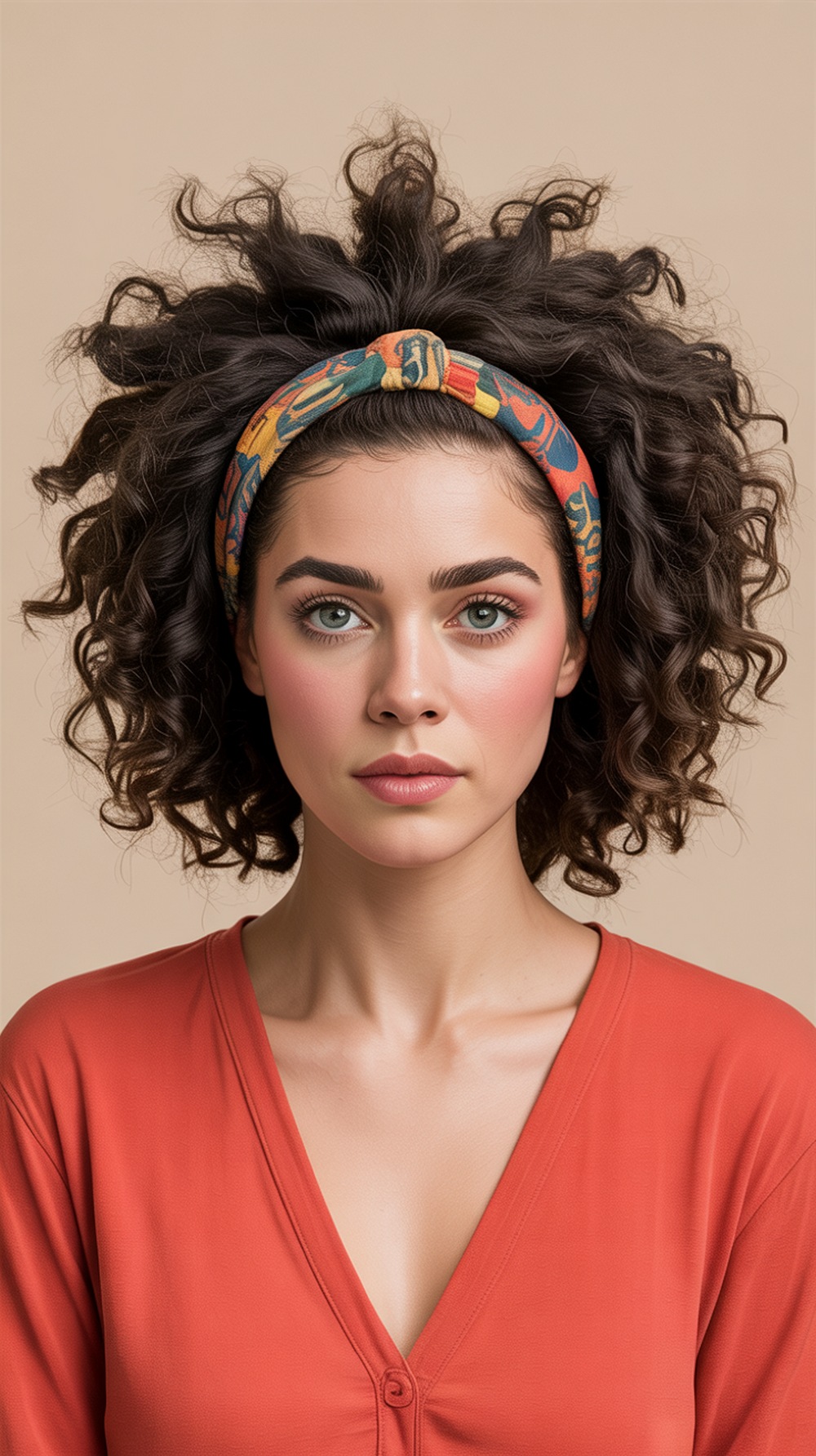Layered Afro with Hairband