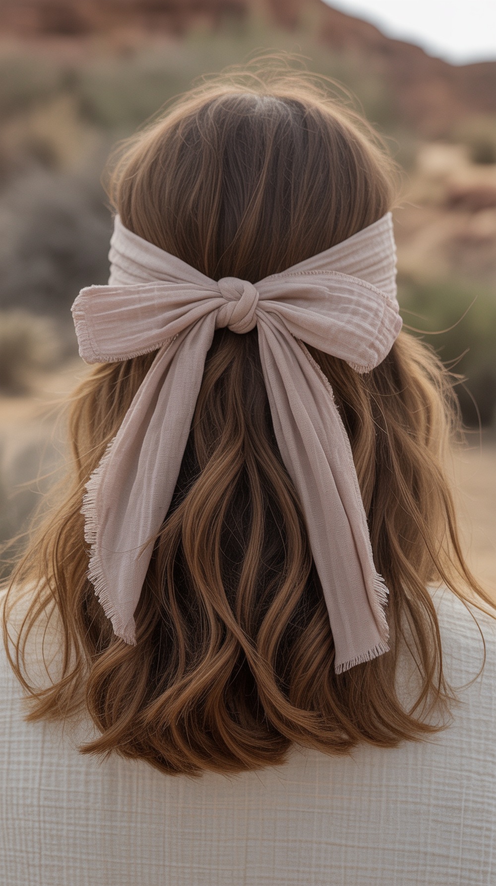 Messy Shag with Fabric Bow