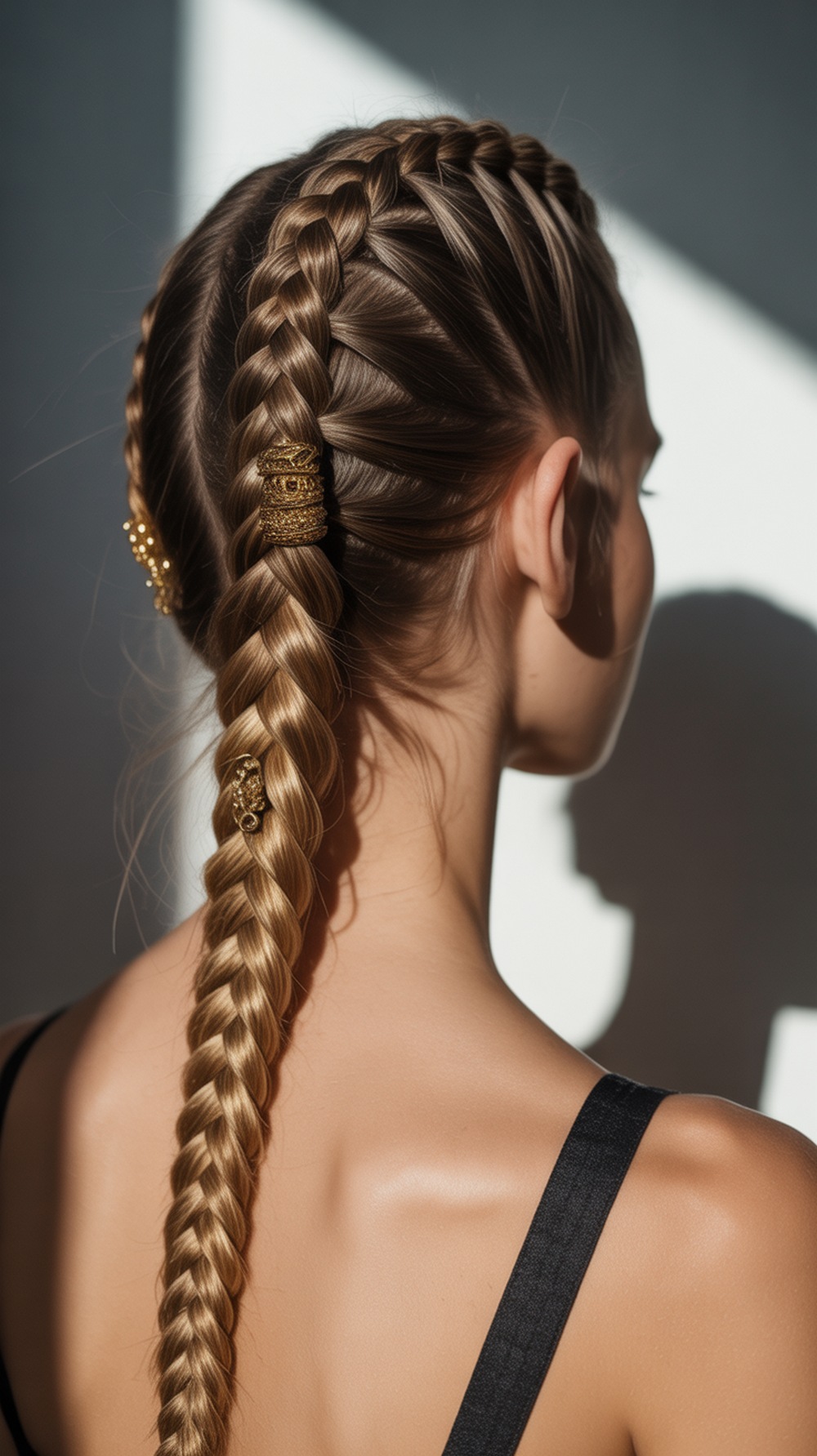 Mohawk Braid with Gold Accessories