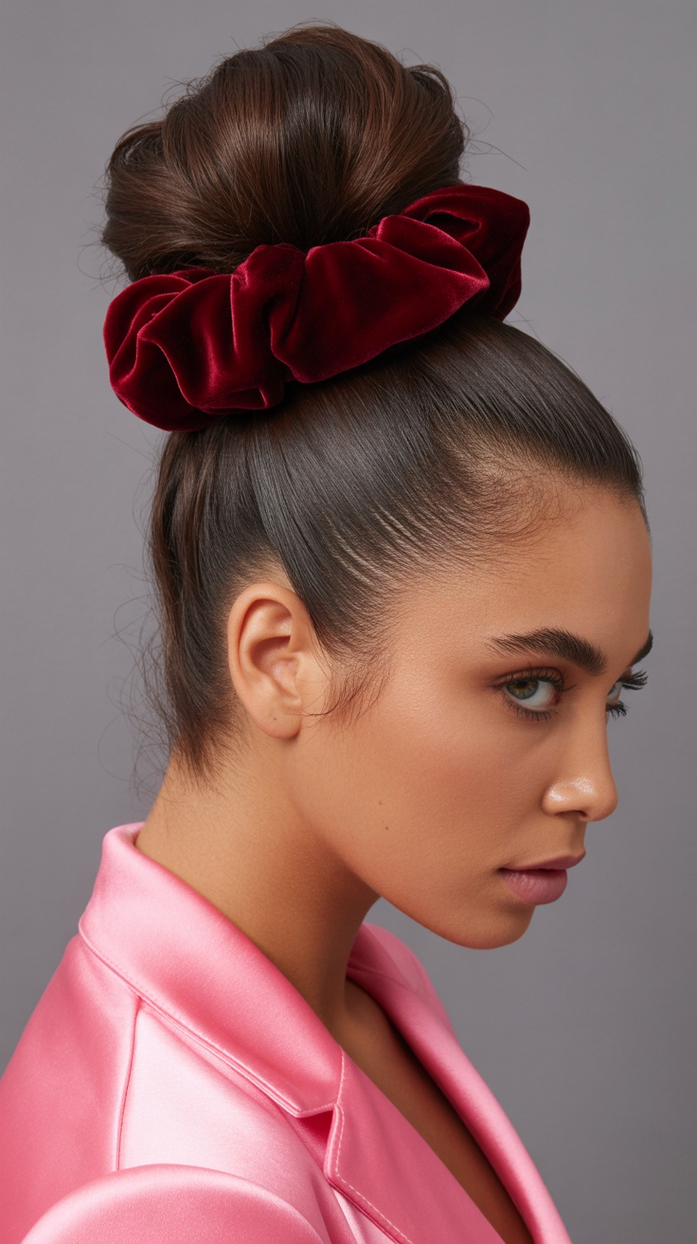 Slicked Up High Bun with Scrunchie