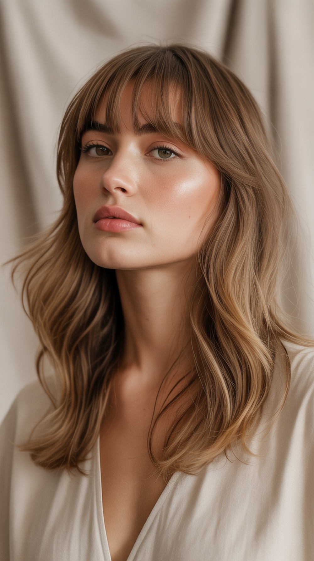 Subtle Blends of Bangs and Face Framing
