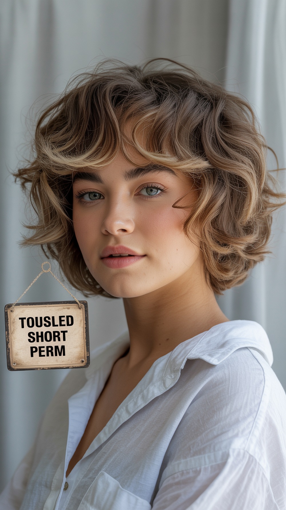 Tousled Short Perm