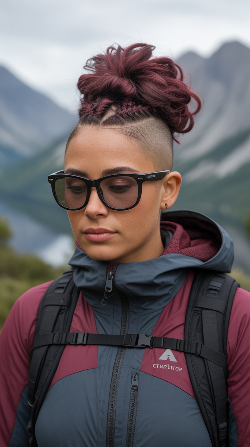 Twisted Mohawk Updo Hiking Hairstyle