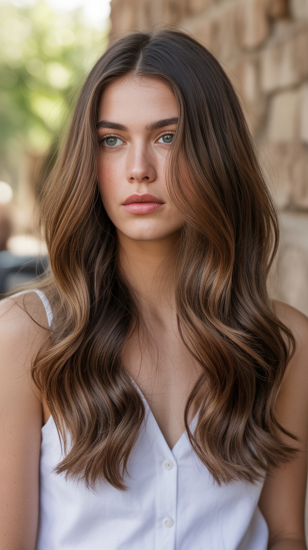 Ultra Natural Caramel Lowlights on Brunette