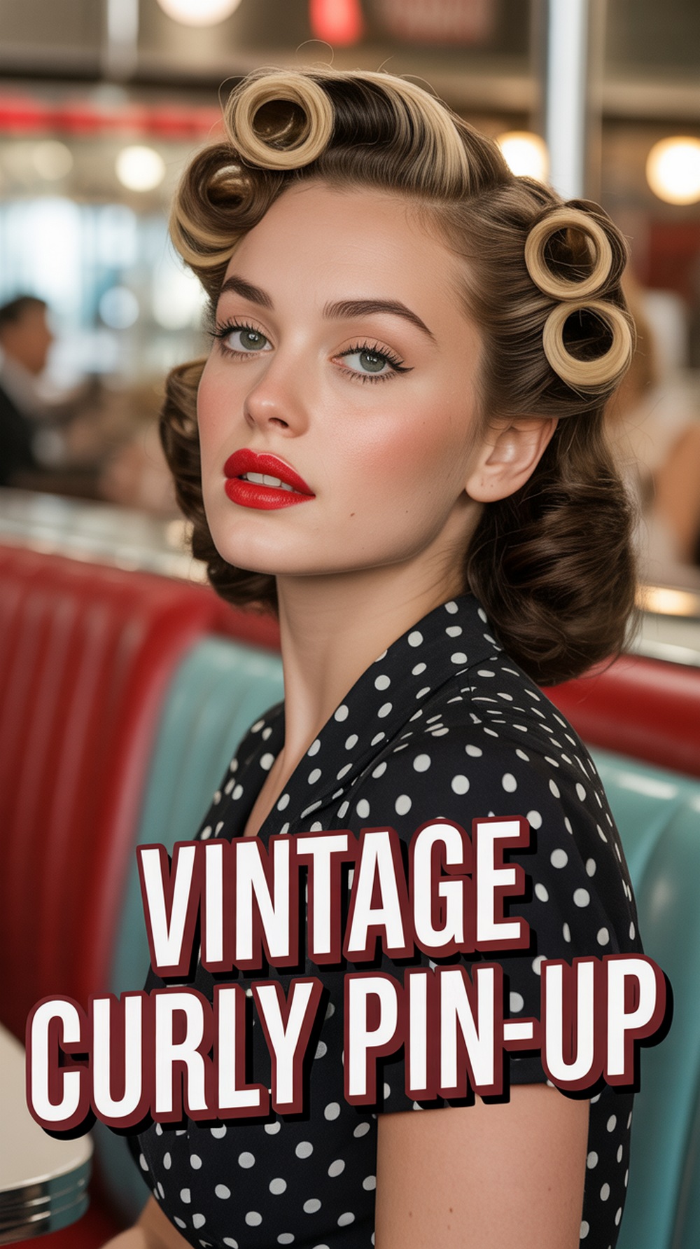 Vintage Curly Pin Up