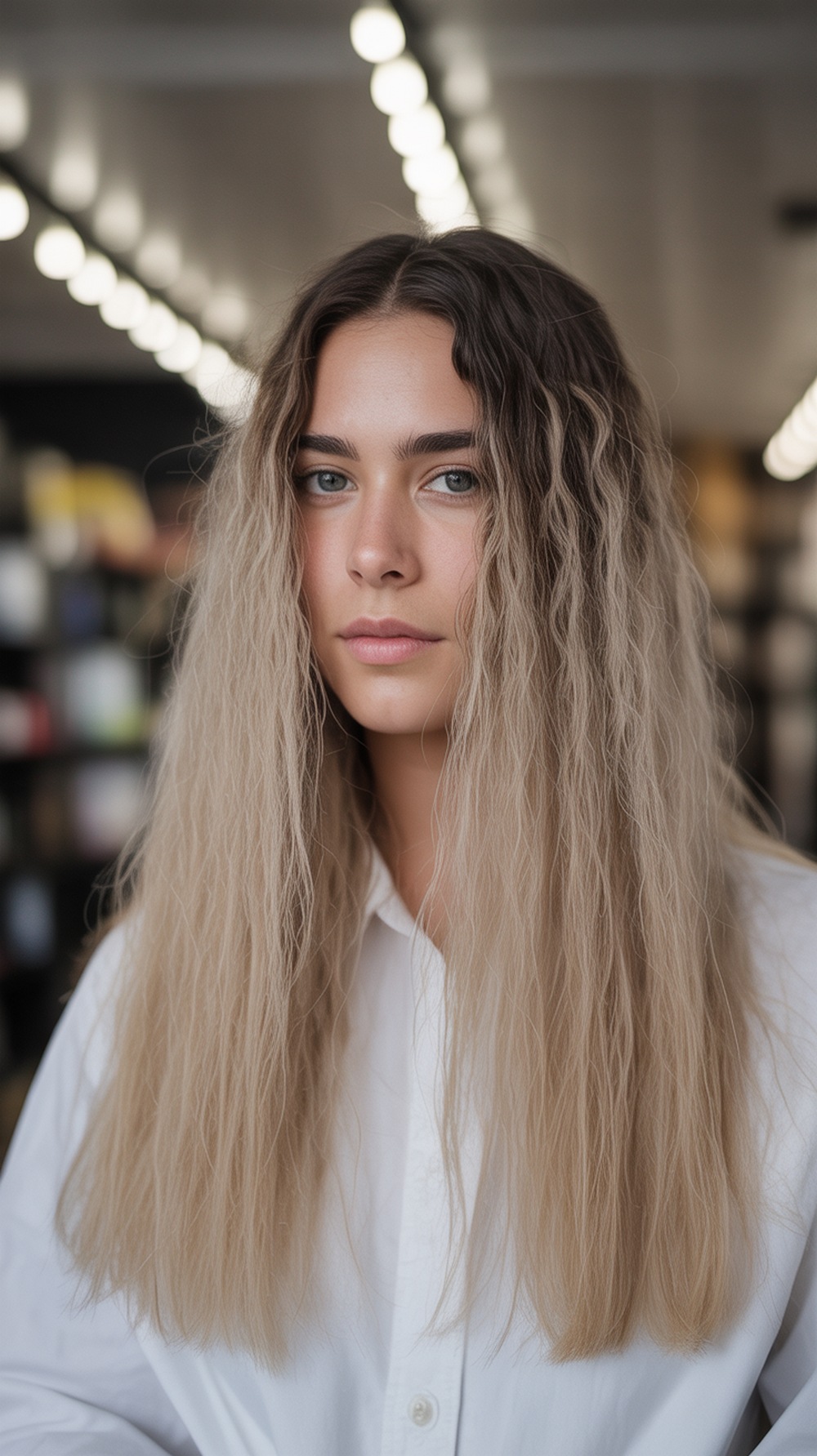 Volumizing Crimped Roots Style