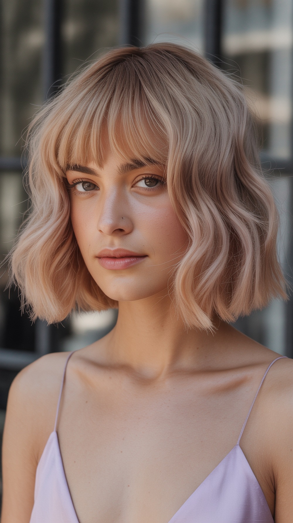 Wavy Curtain Bob
