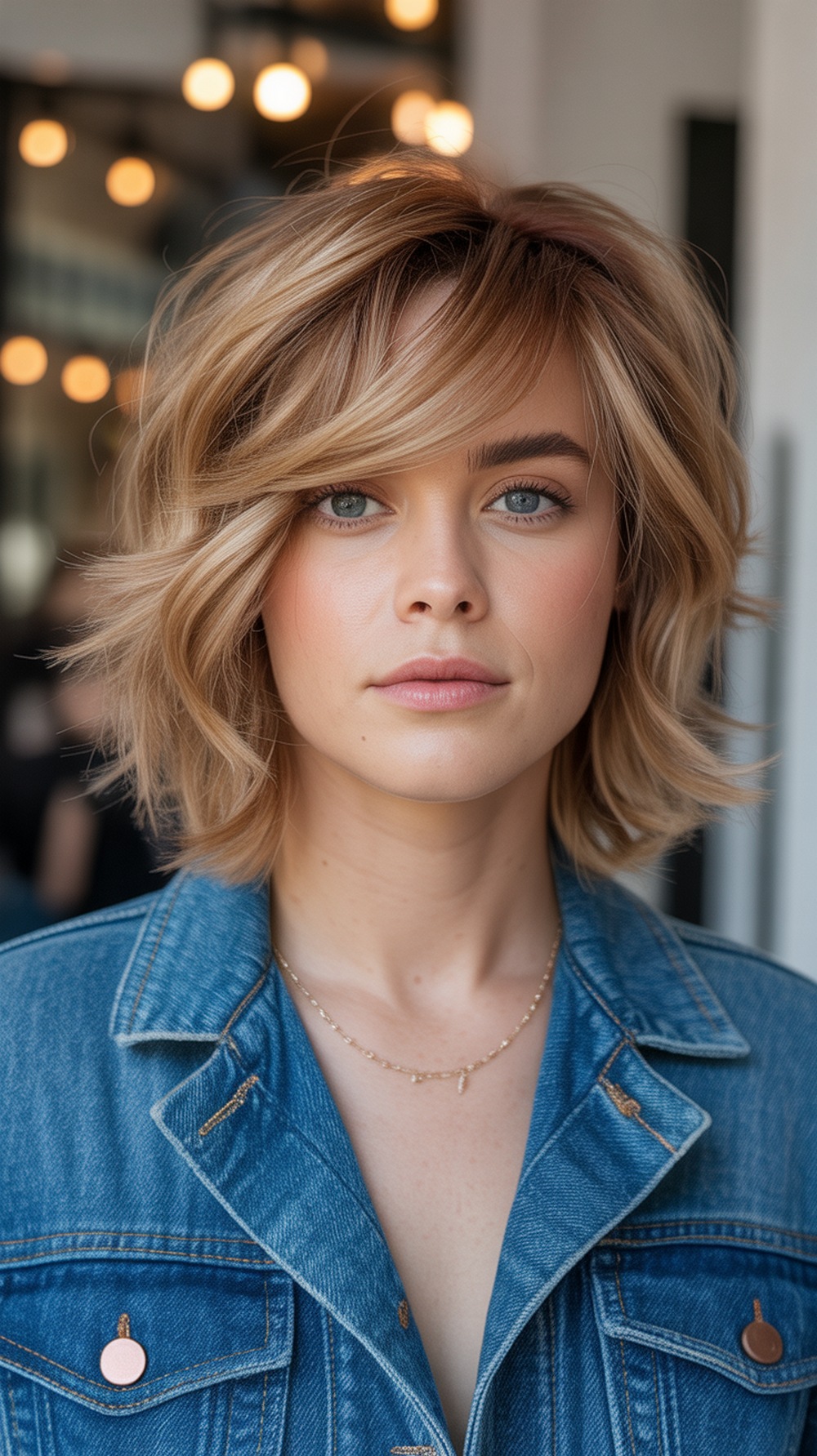 Wispy Shoulder Length Shag