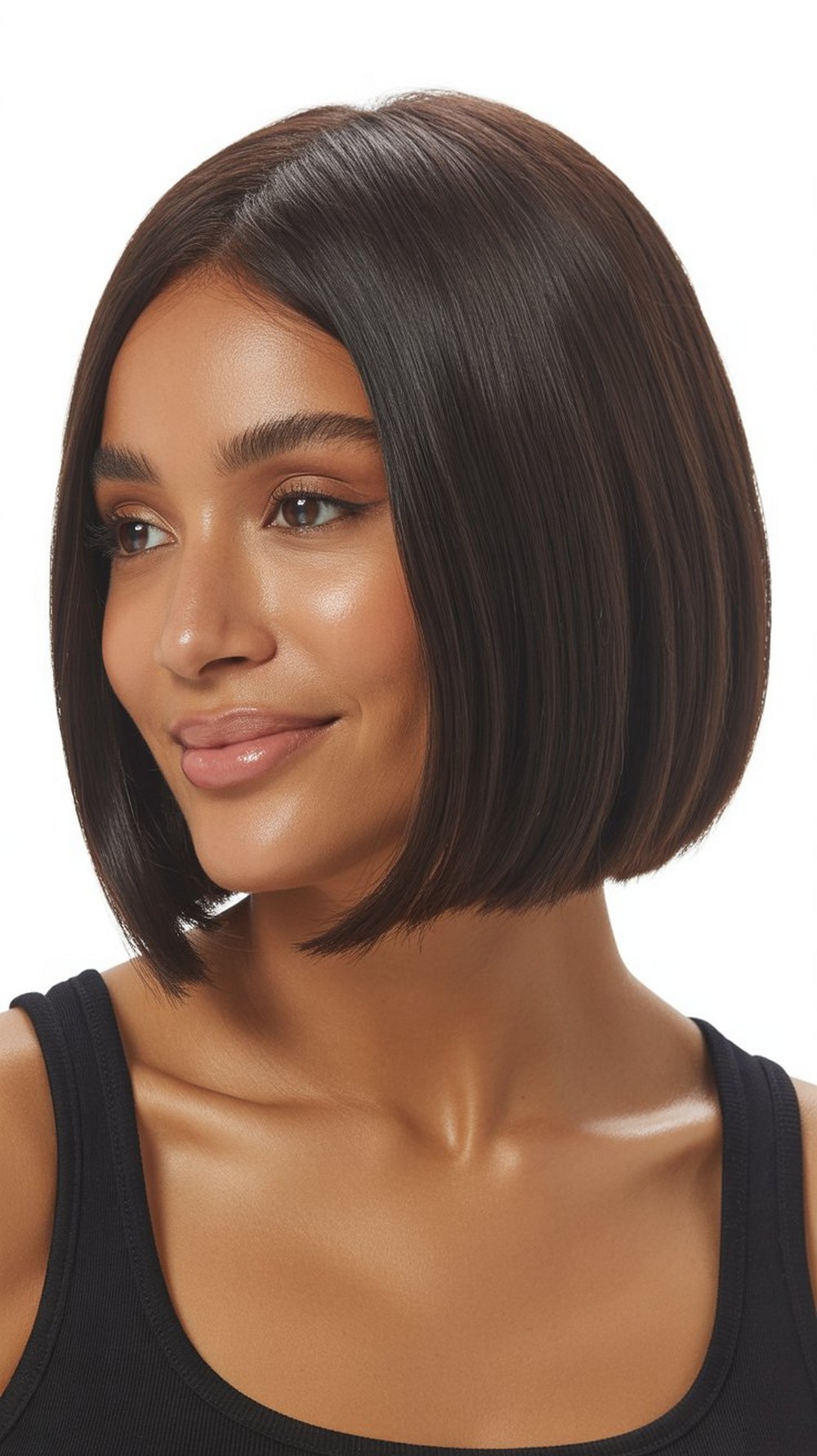 Blunt Shoulder Length Quick Weave Hairstyle